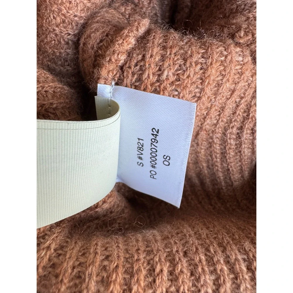 Vuori Douglas Ribbed Cashmere Wool Beanie wheat Heather Brown Knit Gorpcore hat
